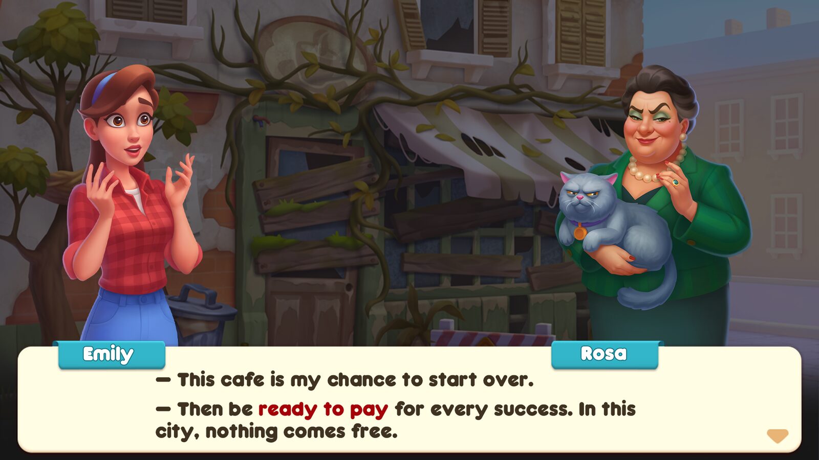 Emily meets Rosa, the landlady